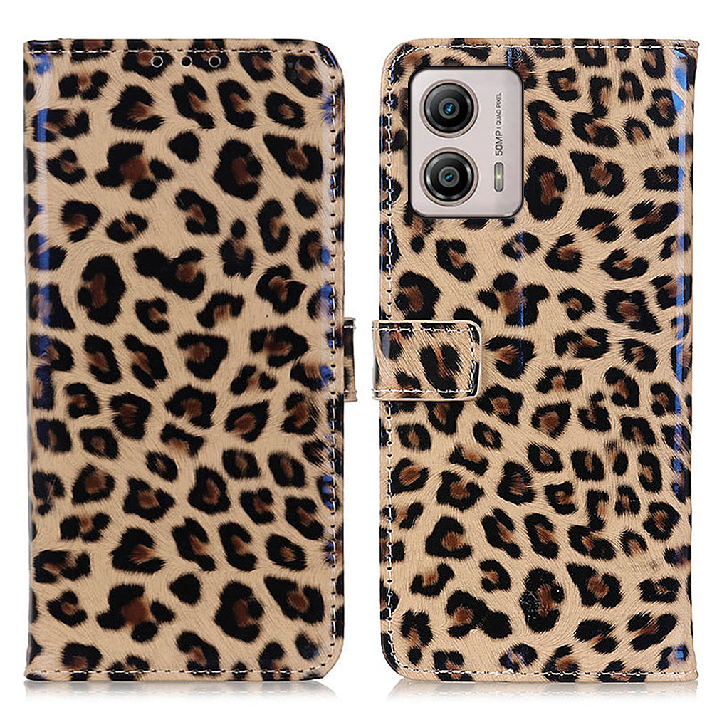 Full Protection Leather Phone Cover For Motorola Moto G53 5G/G13 4G/G23 4G Leopard Pattern Wallet Stand Folio Flip Phone Case Full Protection Leather Phone Cover For Motorola Moto G53 5G/G13 4G/G23 4G Leopard Pattern Wallet Stand Folio Flip Phone Case
